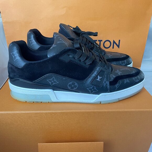 Louis Vuitton Trainer Sneakers - Graphite - Size 12 - w/Box & LV shopping bag - Picture 6 of 11